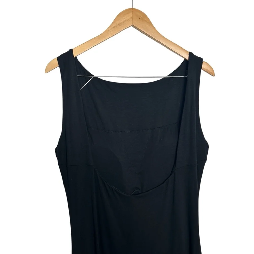 OGL Black Cooling Open Back Bandless Brami Boat Neck Mini Dress LBD Size XL - Picture 8 of 12